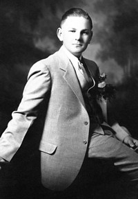 Young man in suit